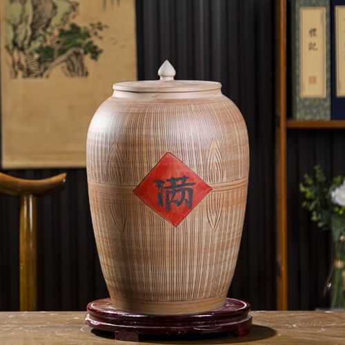 真健康陶瓷米缸密封带盖米桶家用10/20/30/50斤面缸猪油缸腌菜缸