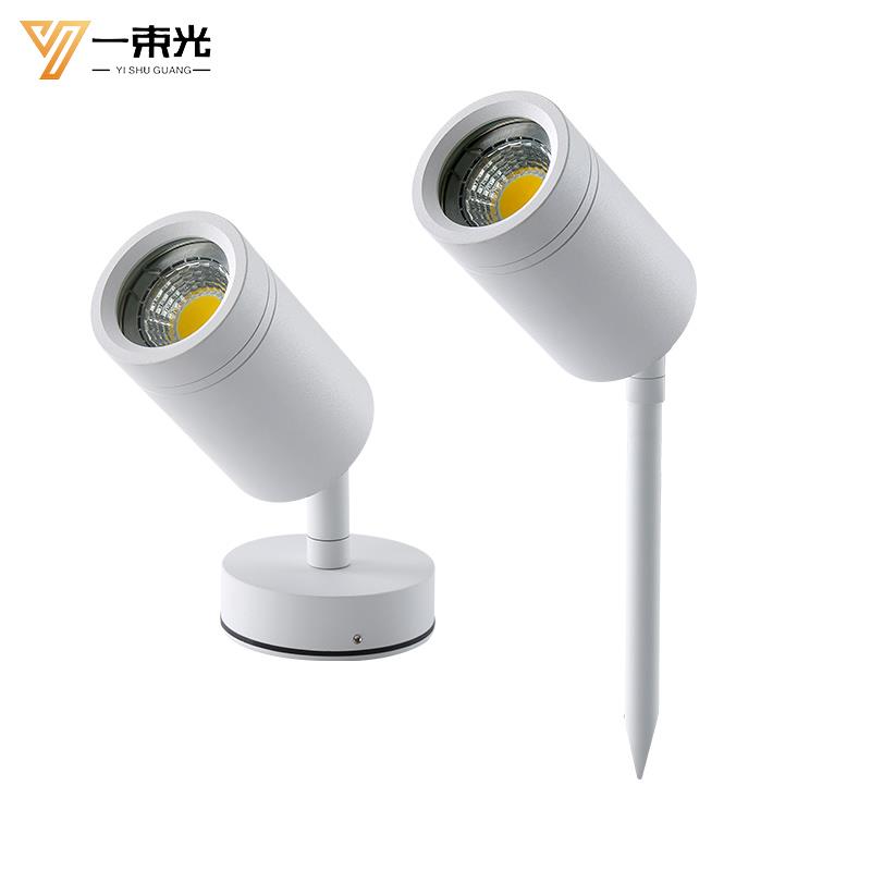 一束光白色射灯户外防水景观射树灯led花园庭院插地灯氛围照树灯