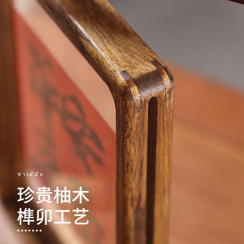 异丽双面透明实木相框摆台带底座旋转复古中式高级感书法装裱画框