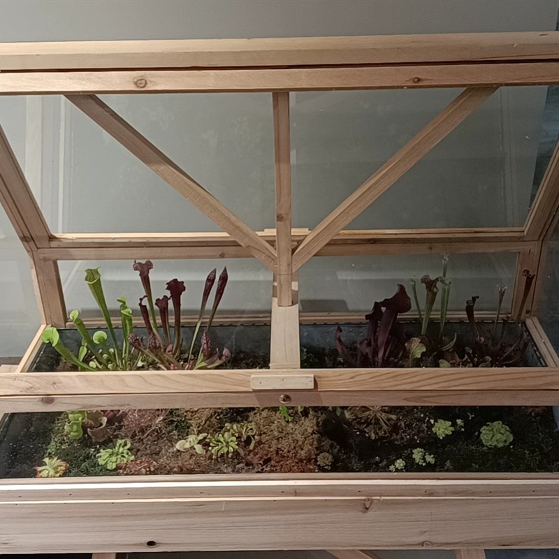 实木落地玻璃花房温室多肉植物阳光暖房防冻室内阳台花园复古花架