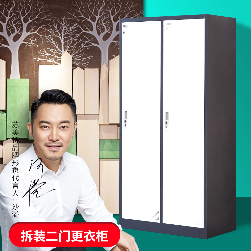 新品拆装二门更衣柜柜铁皮柜桑拿柜员工宿舍换衣柜存包柜储物柜子