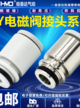 SMC型气动电磁阀接头SY3000/5000/7000系列SY3/5/7/9-C4/C6/C8/10