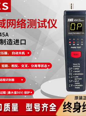 泰仕TES-45A寻线仪网线检测器测试仪自动网络测查线器巡线计进口