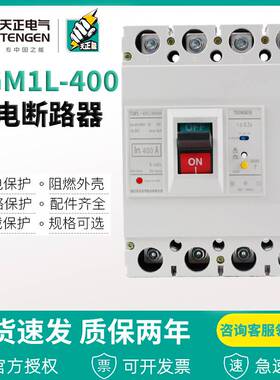 天正电气漏电保护器TGM1L-400L/ 4300B250 400A塑壳断路器