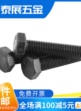 外六角螺栓M8101214161820高强度12.9级GB5786细牙全牙六角头螺丝