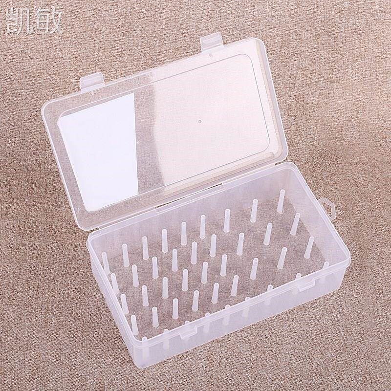 42轴塑料理线盒家用针线收纳盒多功能专用透明针线套装小号理线盒