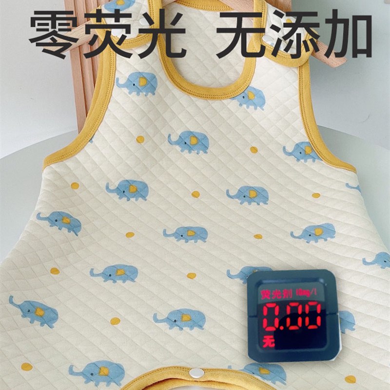 睡袋婴儿秋冬季宝宝马甲背心式儿童睡觉护肚子中大童