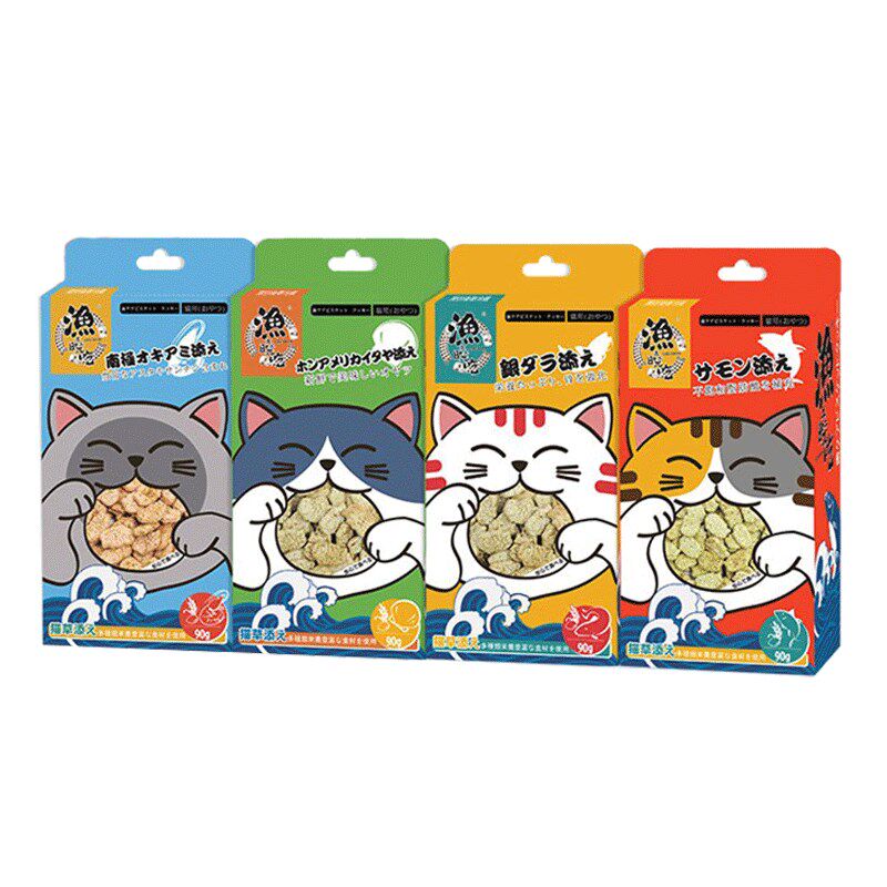 渔晓吃小饼干猫咪零食小鱼干猫零食幼猫洁齿磨牙猫草猫薄荷猫饼干