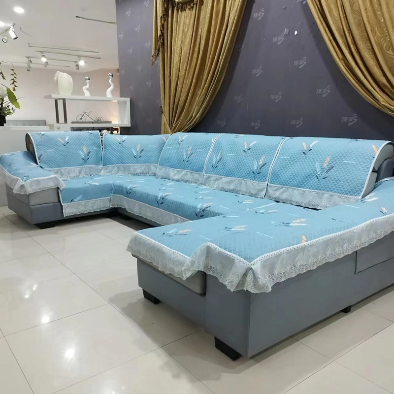 4米2u型客厅沙发坐垫套装组合 凹形拐角左右贵妃通用沙发防滑垫