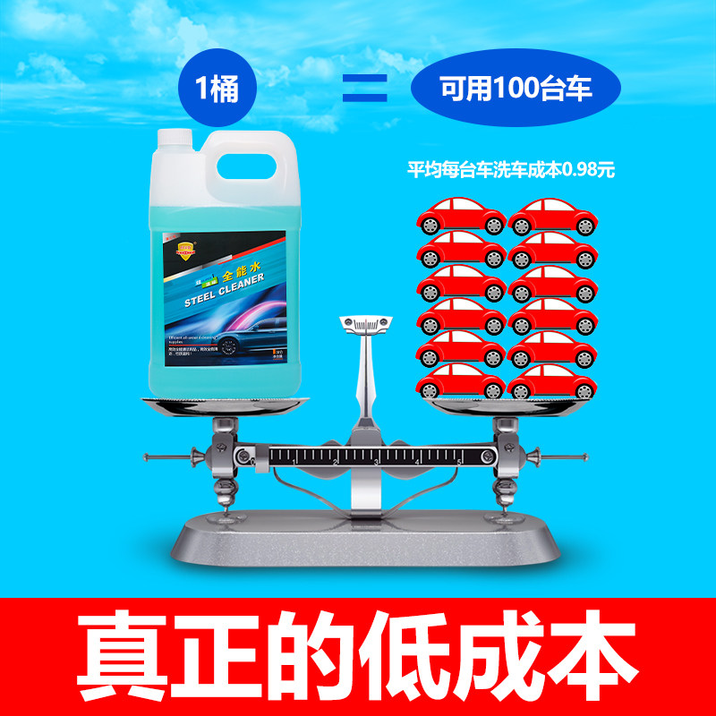 科尔奇全能水汽车用多功能漆面玻璃机头去油污清洁清洗剂4L大桶装
