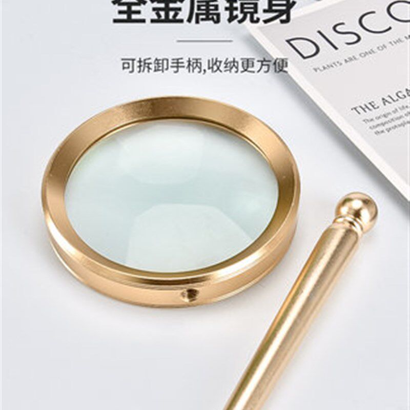 金属俄罗斯放大镜高清30倍手持式老人阅读看小字高倍老花眼扩大镜