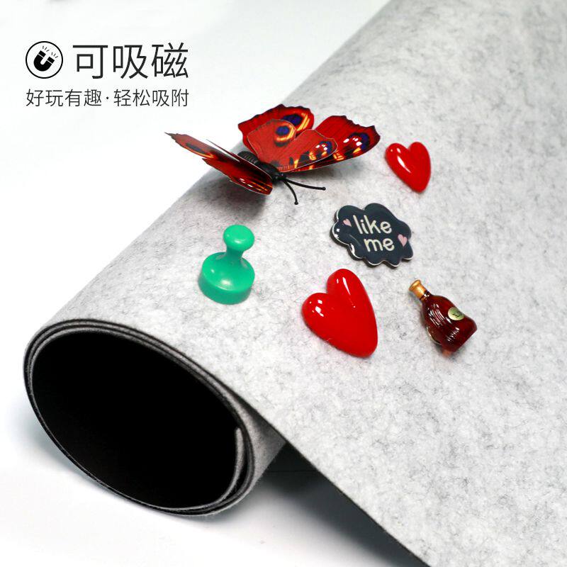 彩色磁性毛毡板墙贴背胶软木板照片墙照片展示板背景墙留言板墙毡