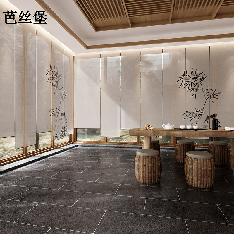 挂式屏风帘布艺客厅软隔断帘窗帘半透明中式卷帘遮挡装饰帘子门帘