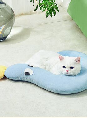 元気喵丨问号猫咪安睡枕头猫窝可拆洗狗宠物睡觉用猫抱枕宠物用品