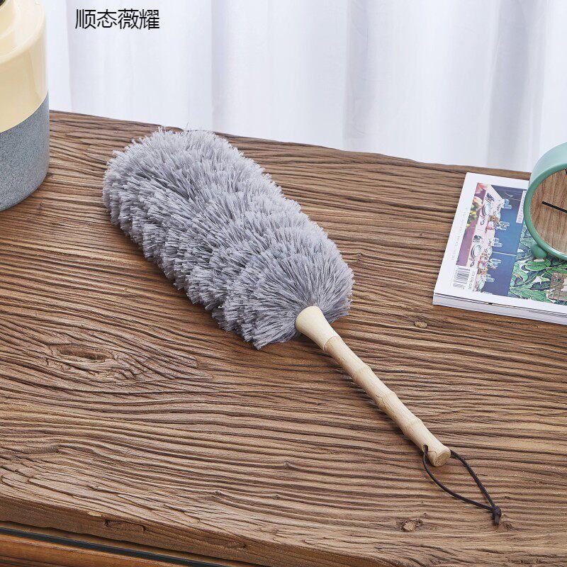 鸡毛撢子扫灰家用弯曲静电除尘掸吸灰清洁神器车用擦柜灰尘可水洗