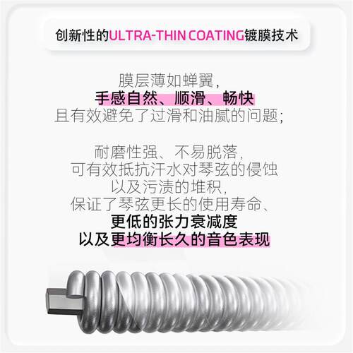 达达里奥电吉他琴弦XSE0942镀膜XS琴弦电吉他弦线全套XSE1046