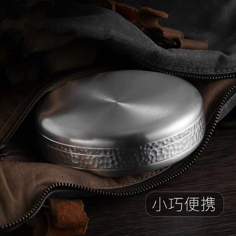 锡罐纯锡茶叶罐便携式扁平小号随身携带密封茶罐手串佛珠盒小药盒