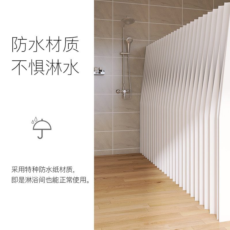 创意简约白色纸屏风酒店宴会厅活动折叠隔断墙移动挡板会展厅隔墙