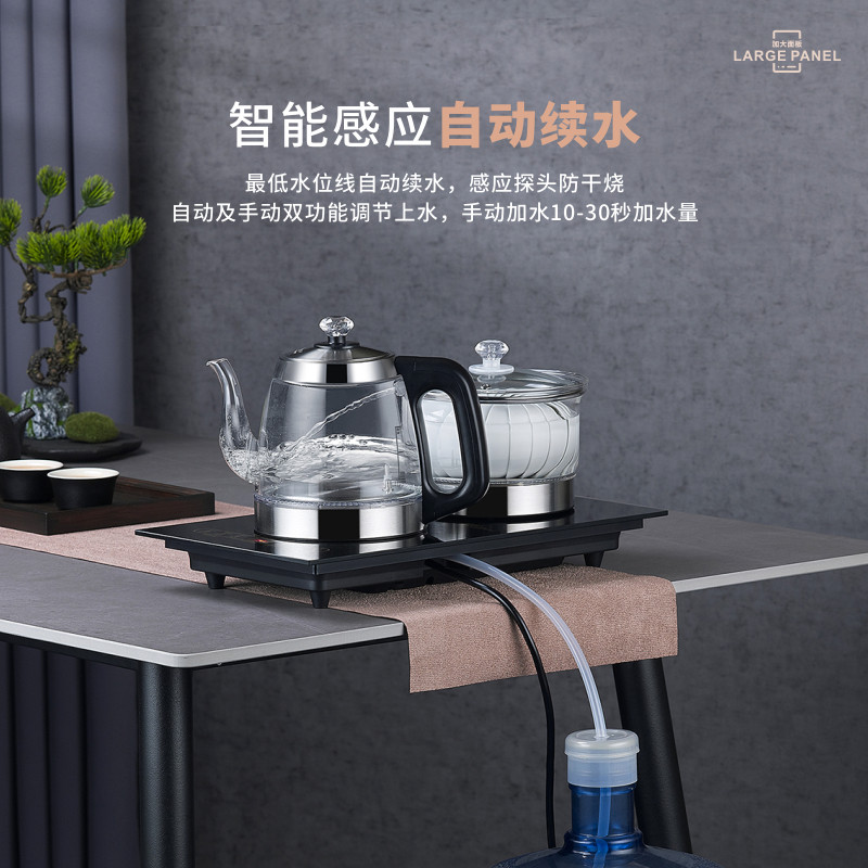 24X39嵌入式全自动双上水电热水壶烧水大理石茶台套装茶炉泡茶壶
