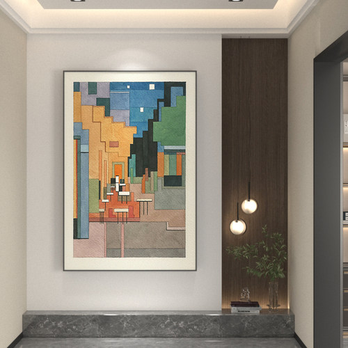 梵高艺术家名画入门玄关装饰画沙发背景墙落地挂画高级感客厅壁画