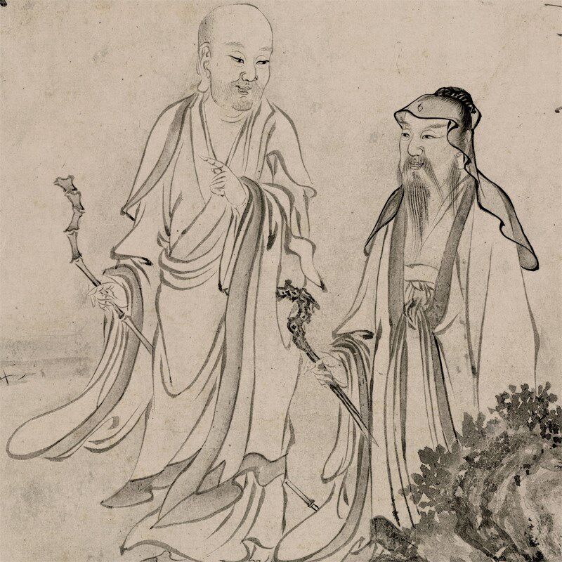 北宋张激白莲社图卷高清微喷宋代山水人物仿古画临摹画稿复制画心