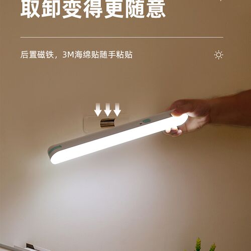 学生宿舍灯寝室神器台灯酷毙灯书桌学习磁铁吸附led充电灯管应急
