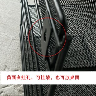 铁艺A4壁挂架可挂墙式文件架三层横向资料架子办公用品文具桌面