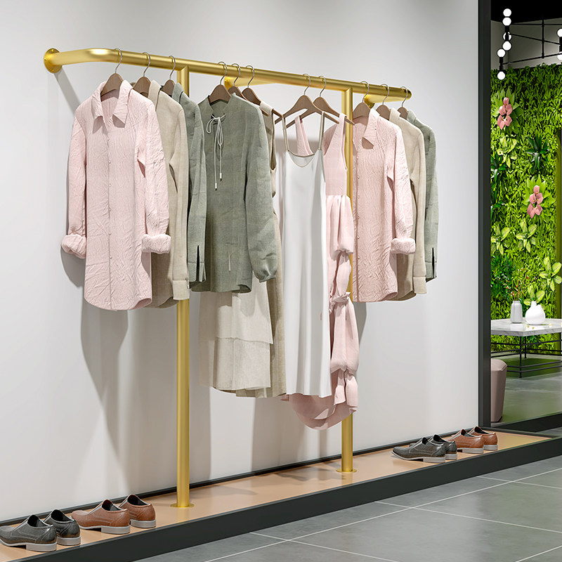 女装店展示架挂衣架衣服架子婚纱创意上墙架陈列架壁挂式服装货架