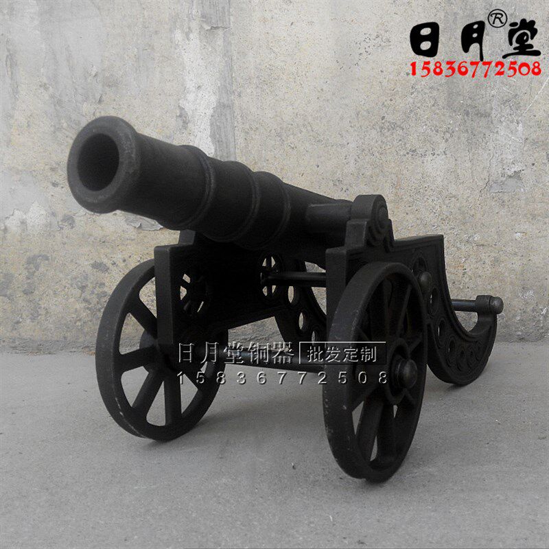 铸铁大炮 炮 加厚铸铁炮大号铁炮炮红衣大炮林则徐炮模型镇宅招财