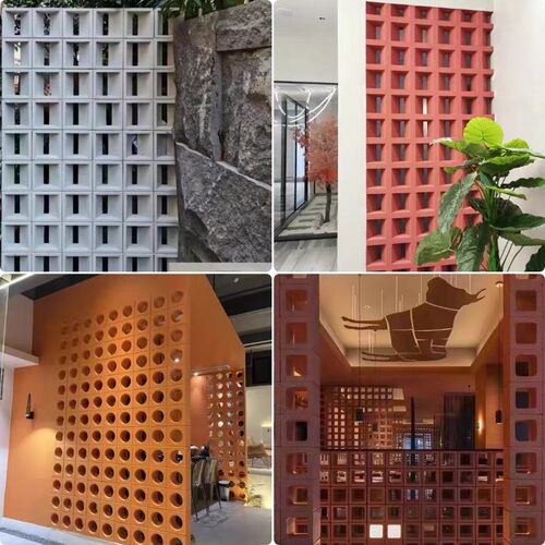 发泡陶瓷空心砖轻质网红砖圆孔方孔斜孔艺术背景墙隔断墙装饰定制