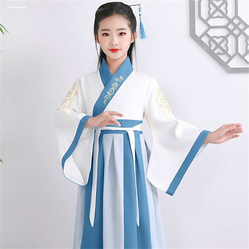幼儿童古装男童汉服女童古代书童宋朝古诗词朗诵千字文表演出服装