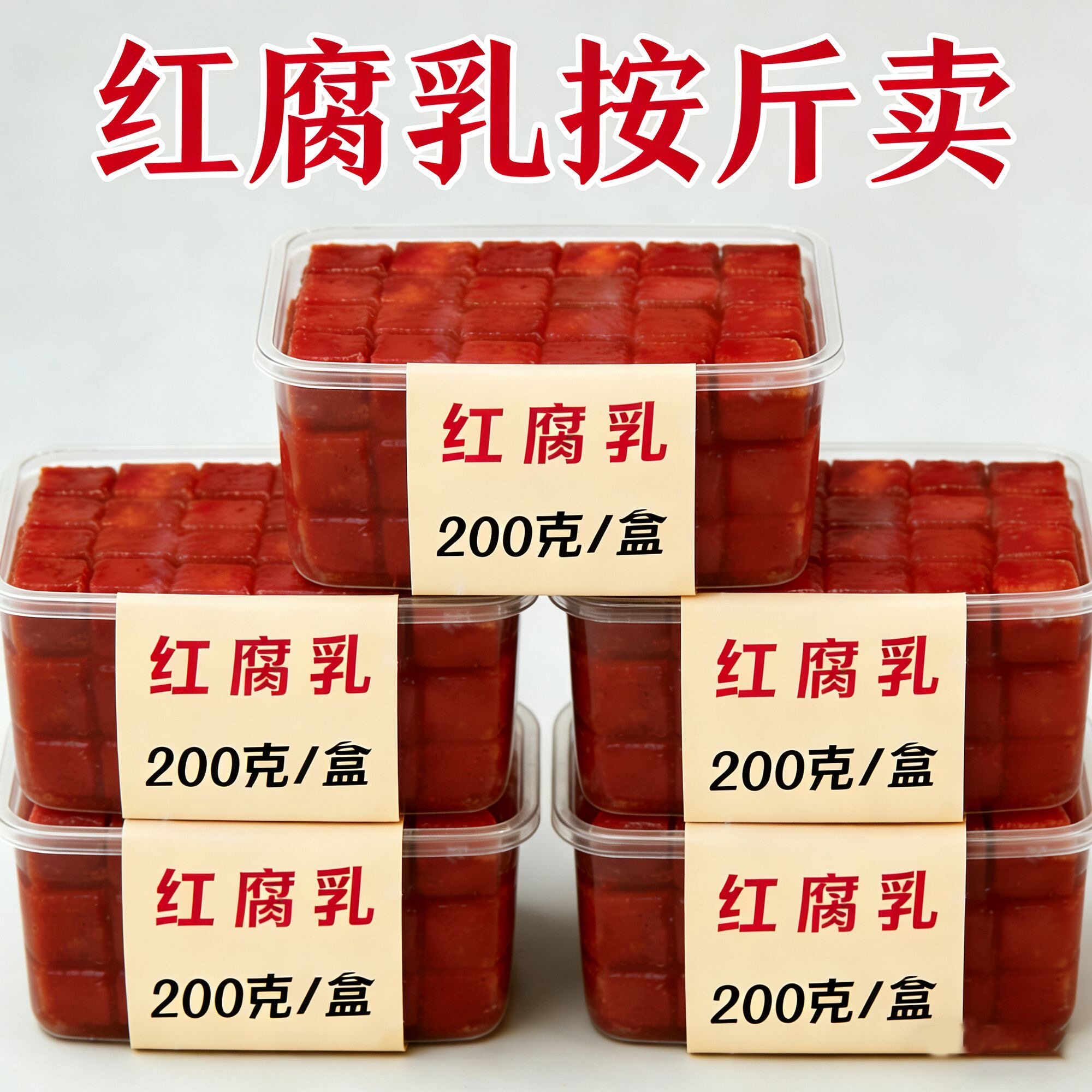 【厂家直发】老式正宗大块豆腐乳红豆腐红方霉豆腐腐乳酱豆腐下饭