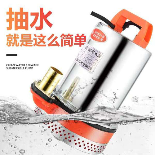 12V48V60伏家用小型电动瓶车泵直流潜水泵浇菜神器农用浇地抽水机