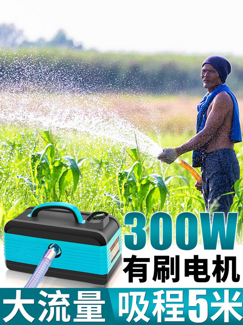 充电式菜园浇水神器浇水机电动抽水泵农用灌溉菜地浇水深井自吸泵