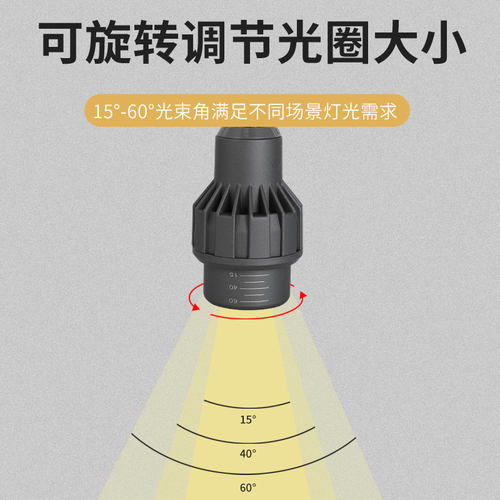LED聚光灯泡 饭厅餐桌吊灯光源 E27螺口餐饮专用可调焦聚光射灯