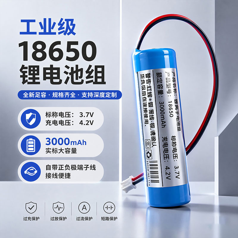 18650锂电池组3.7v3000mAh大容量可充电京东释放器报警器扩音器用