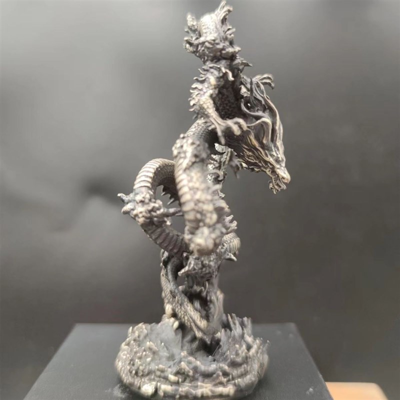神龙手办纯铜龙中国风中式高档工艺品家居创意品装饰摆件雕塑黄铜