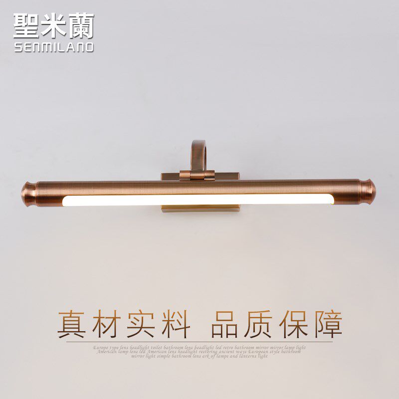 美式镜前灯led 卫生间镜柜灯浴室洗手间欧式梳妆镜灯化妆灯具壁灯
