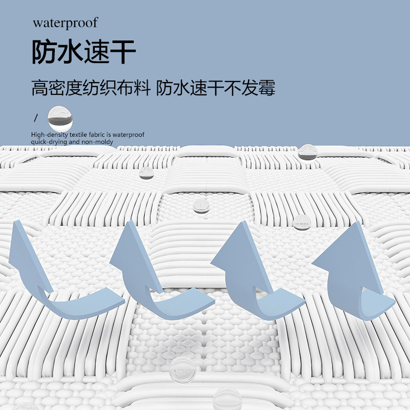卫生间防水布浴帘套装免打孔防霉淋浴帘浴室隔断帘高档加厚门帘子
