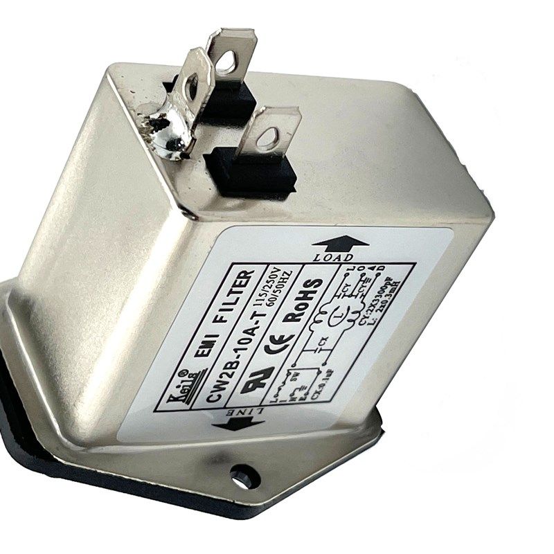 KEILS电源滤波器直流开关220V10A电源净化器插座式CW2B-10A-T