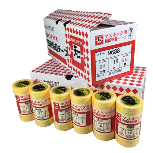 和纸美纹纸胶带外墙真石漆分隔线汽车喷漆遮蔽室内外喷漆分色胶带