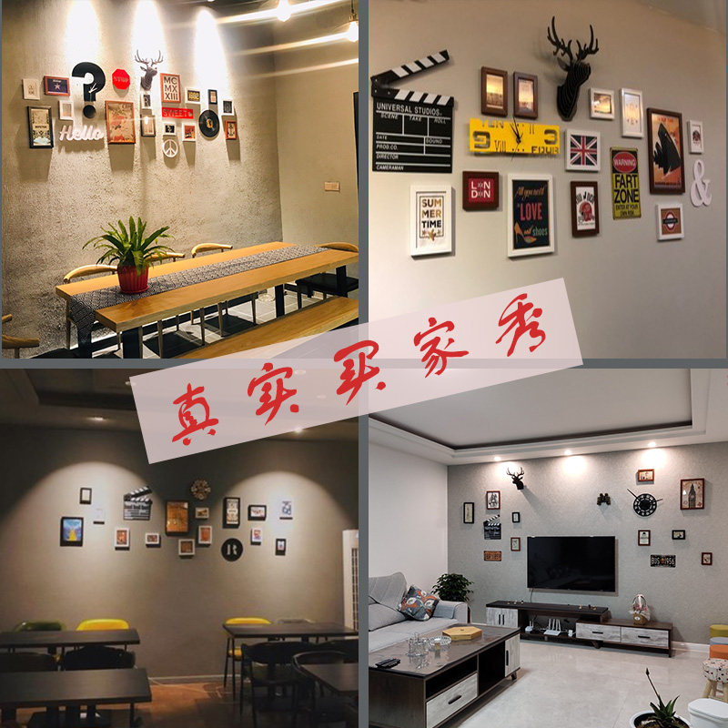 清吧装饰氛围墙面汉堡店铺店面布置餐饮店烧烤店酒吧工业风挂件