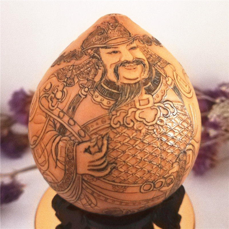把玩手捻砑花精品文玩八宝押花鸡蛋天然针刺葫芦收藏工艺品摆福禄