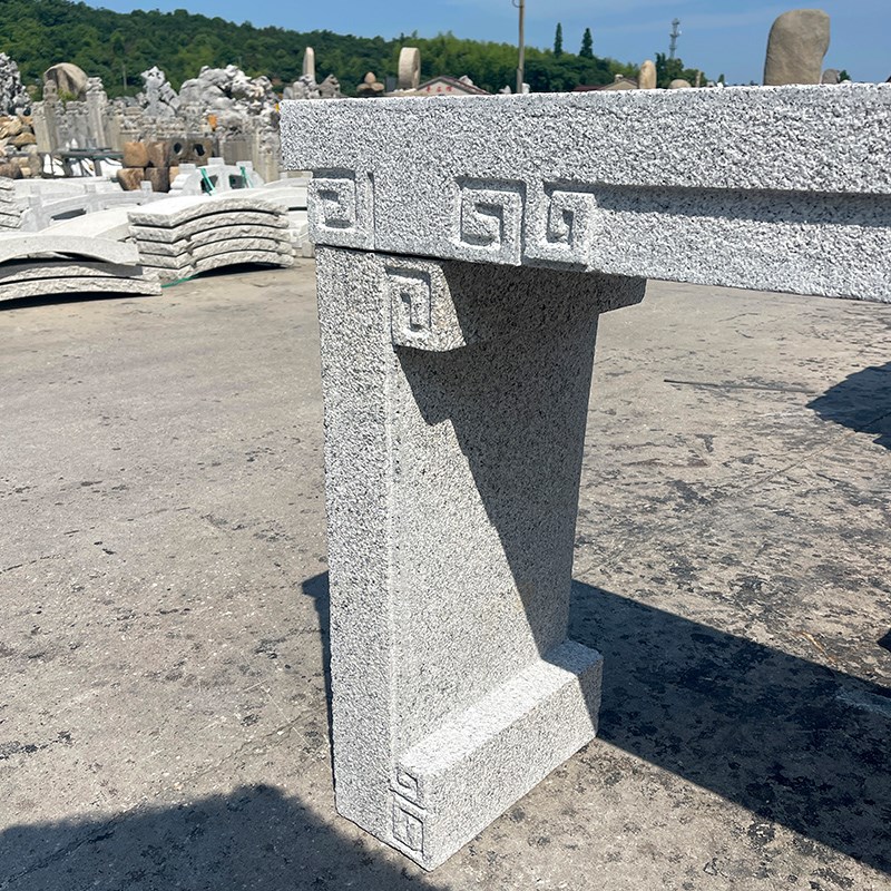 仿古花架石雕盆景台花岗岩石头底座摆件石桌石条案供桌户外石花架