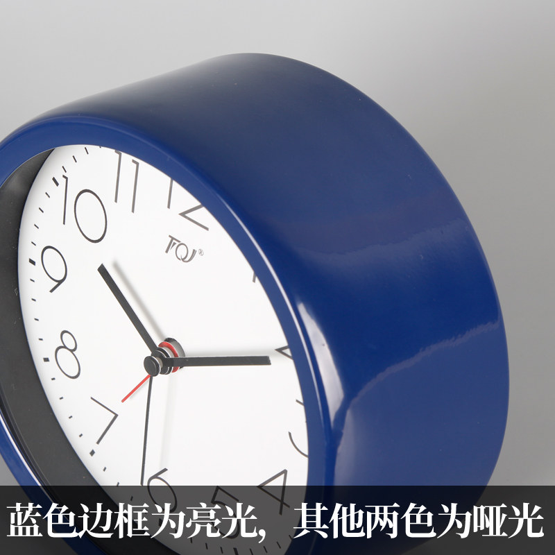 TQJ简约北欧风格闹钟床头座钟学生用静音桌面钟时尚台面时钟台钟