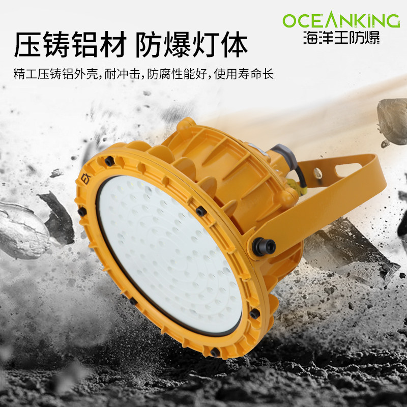 led防爆灯泛光灯厂房防腐海洋王射灯100w化工喷漆房加油站应急