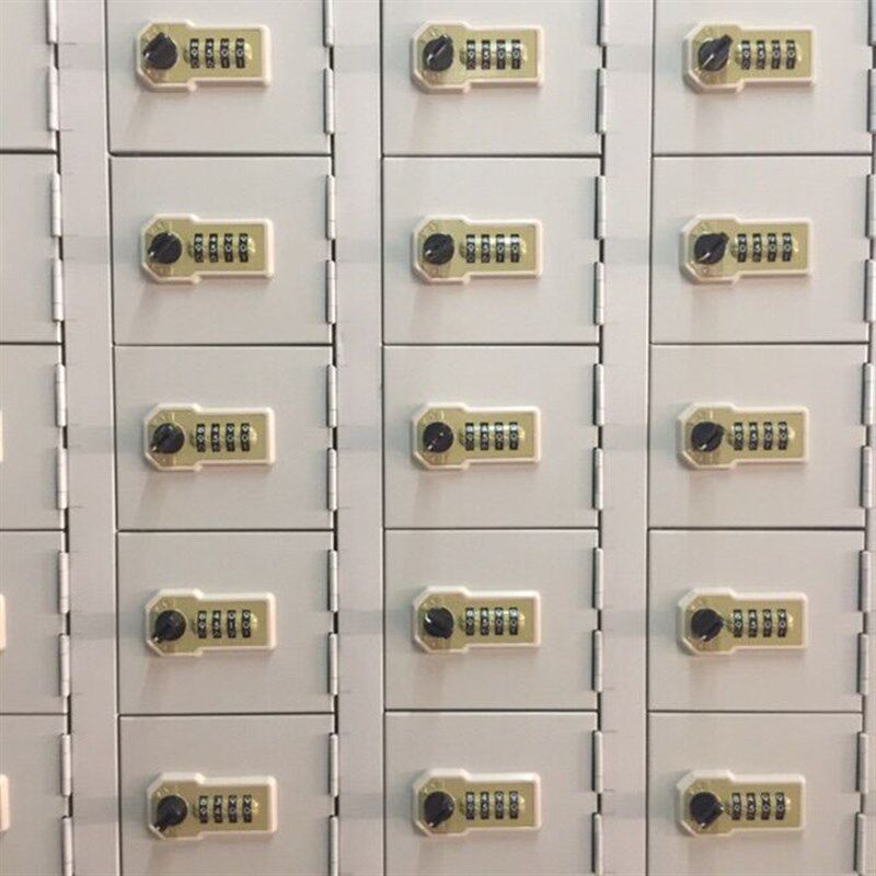 拨盘密码锁手机存放柜铁皮储物柜订做平板暂存柜收纳柜带锁寄存柜