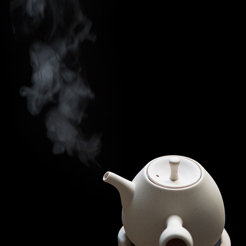 日式白泥炉陶炉 粗陶侧把茶壶烧水壶 火炭茶炉风炉烧碳炉凉炉茶具