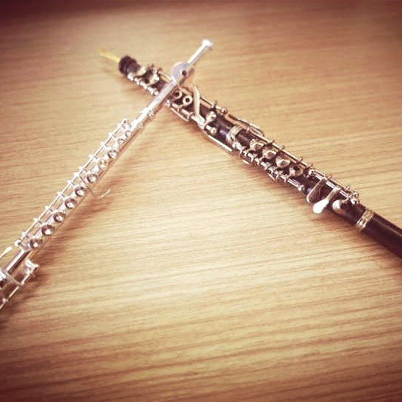 可刻字银色长笛双簧管模型上低音号莉兹/利兹与青鸟/青鳥
