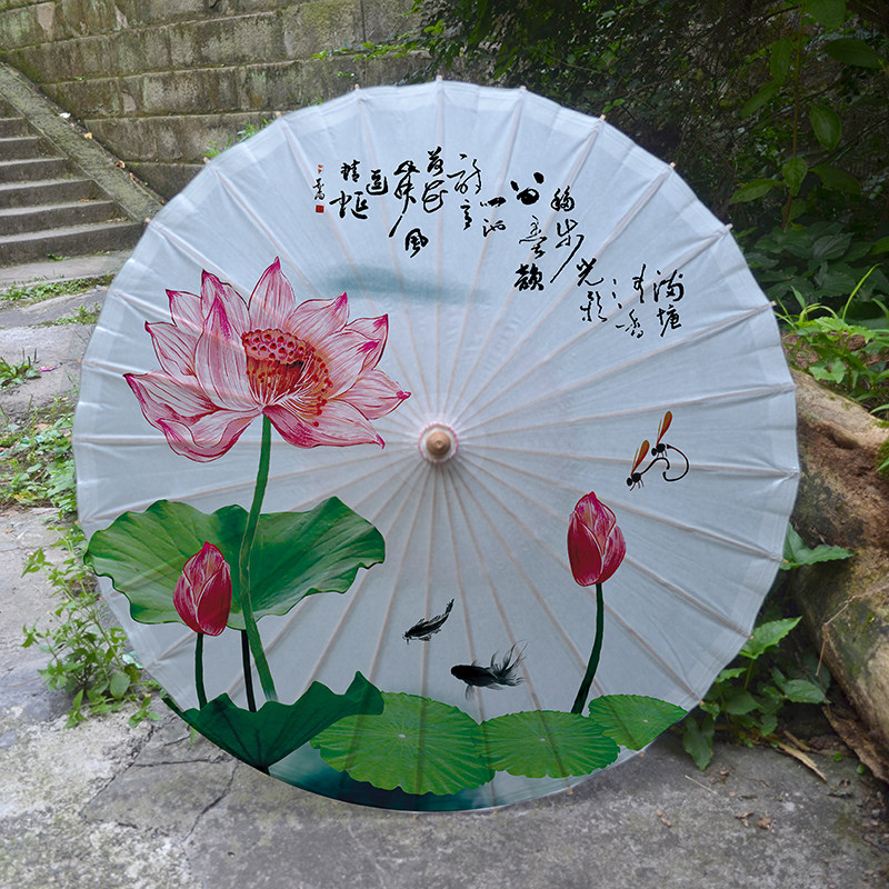 泸州油纸伞防雨防晒竹艺江南舞蹈伞演出cos装饰青花瓷旗袍走秀伞